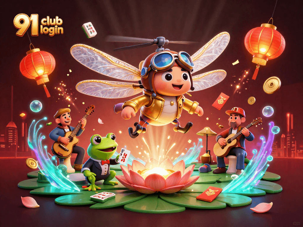 Experience thrilling gaming with 91 club login and colorful casino elements in one fascinating scene.