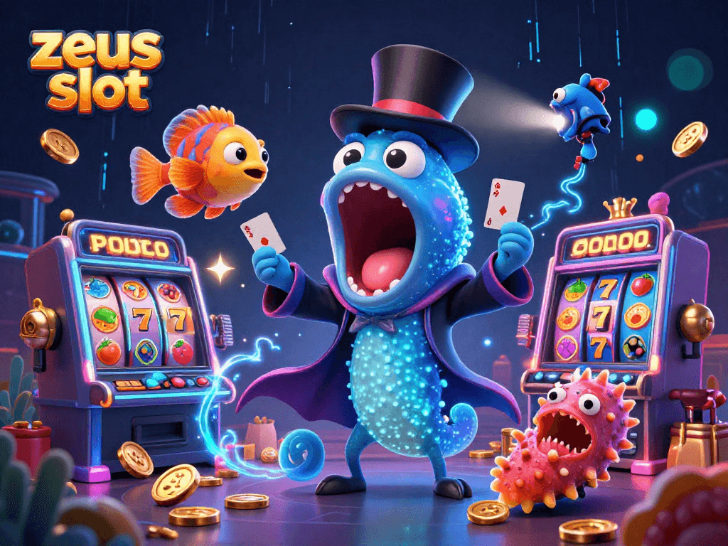 Menangkan jackpot besar di zeus slot dengan gambar karakter pulau magis pada mesin slot yang berkilau.