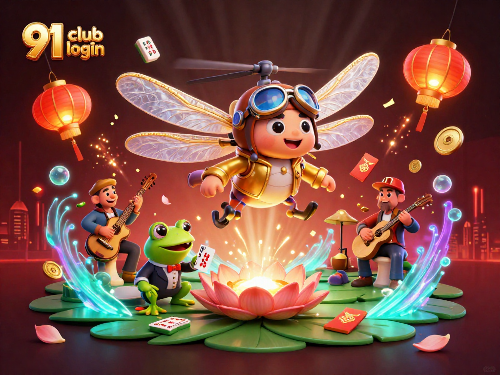 Experience thrilling gaming with 91 club login and colorful casino elements in one fascinating scene.