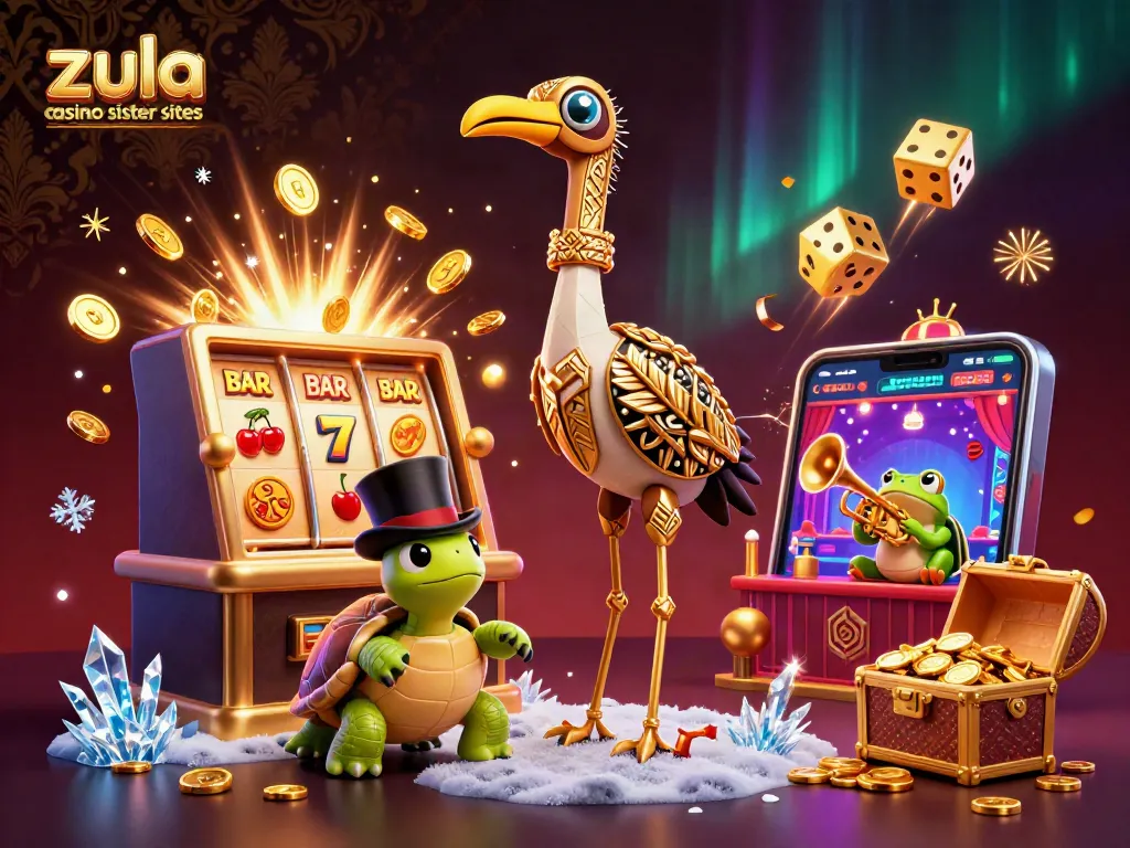 Experience the excitement of Zula Casino sister sites with rich visuals of fun and rewards.
