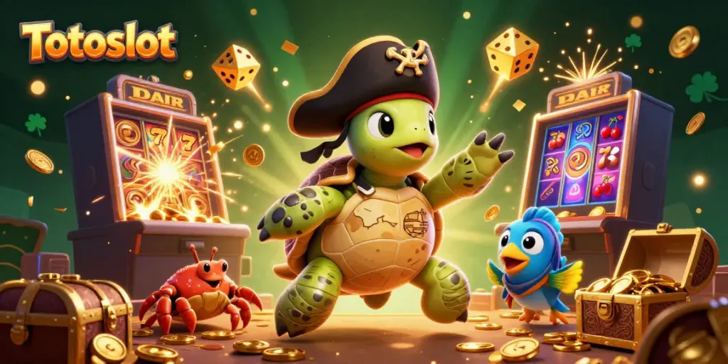 Memenangkan Totoslot dengan karakter kartun 3D bermain di slot mesin yang meledak dengan harta karun.