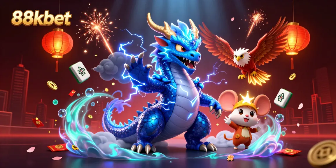 Immerse in the thrilling world of 88kbet with dynamic characters and exciting elements in a rich casino scene.