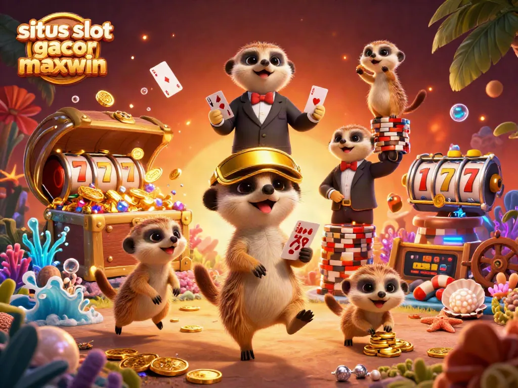 Engage with situs slot gacor maxwin as meerkats run a vibrant casino filled with jewels and gaming elements.