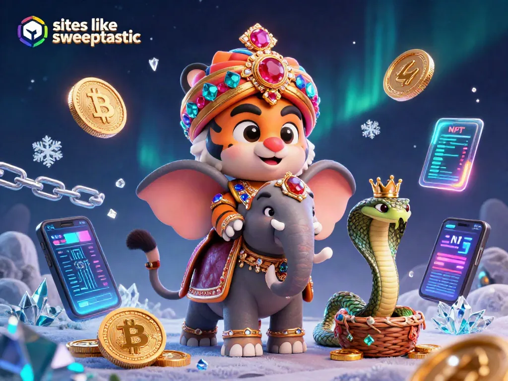 Play exciting games like Sweeptastic as a vivid elephant and colorful tiger showcase thrilling sweepstakes.
