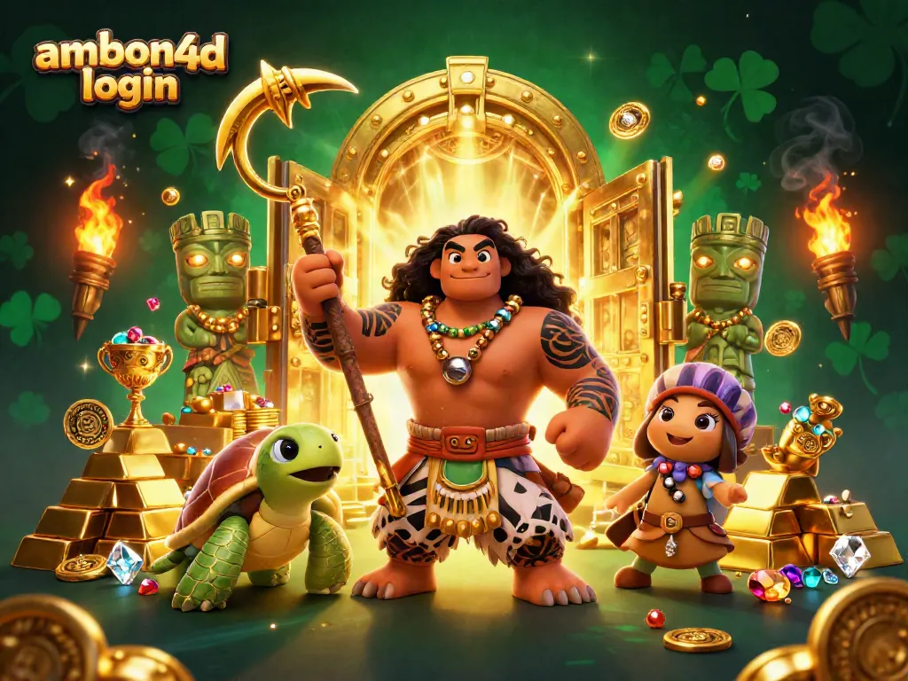 Experience thrilling wins at ambon4d login with vibrant casino-themed illustration of gaming elements.