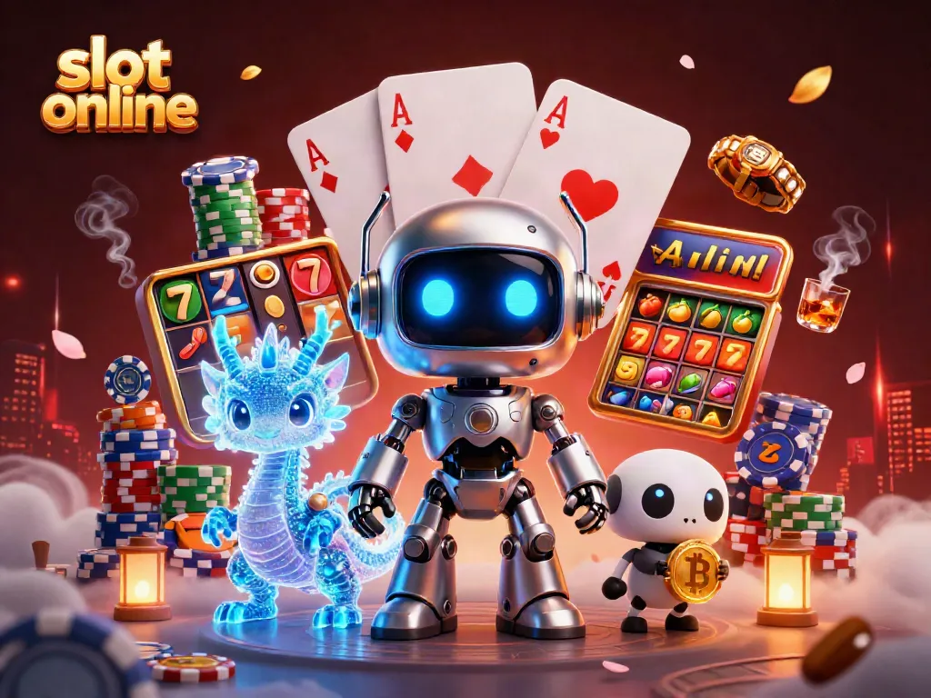 Play slot online with an entertaining scene featuring vibrant 3D characters and exciting game elements