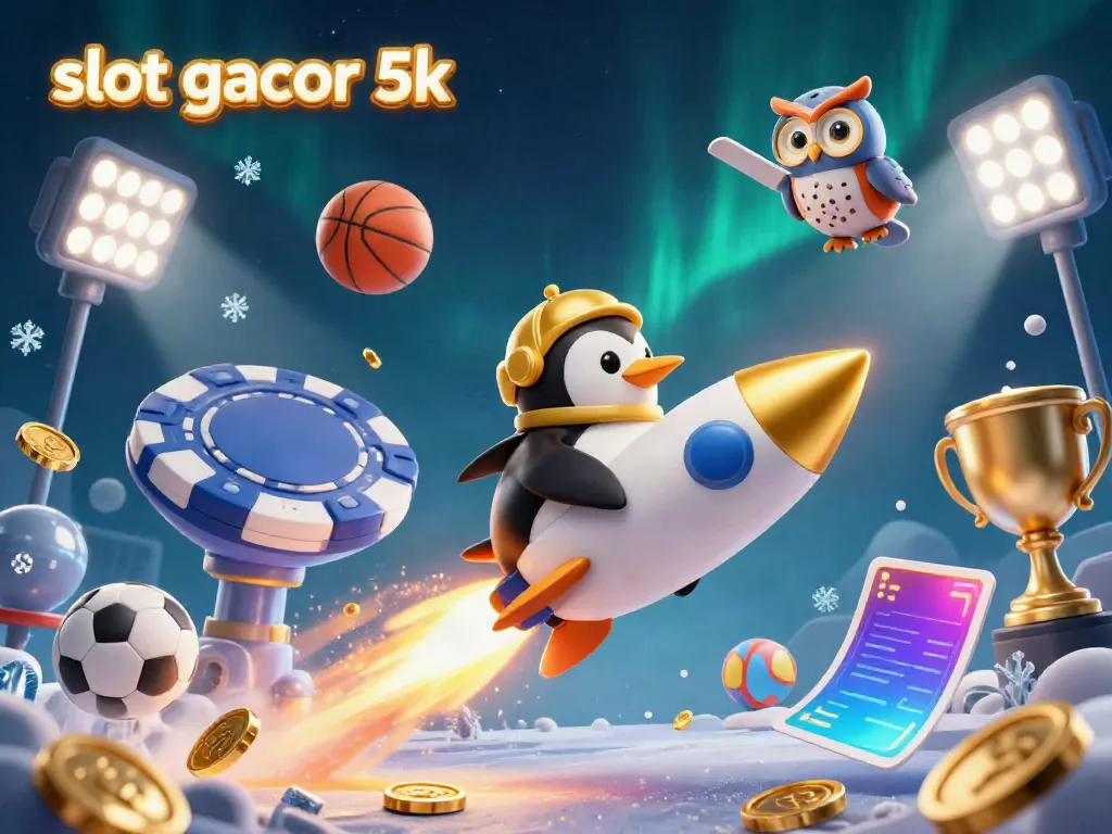 Experience thrilling gameplay with slot gacor 5k as golden penguins soar in a dynamic casino universe.