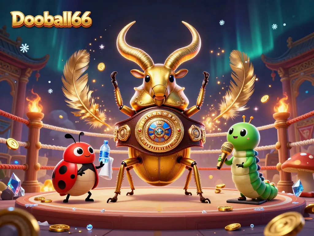 Experience Dooball66's thrilling sports betting atmosphere with vibrant characters in a dynamic illustration.