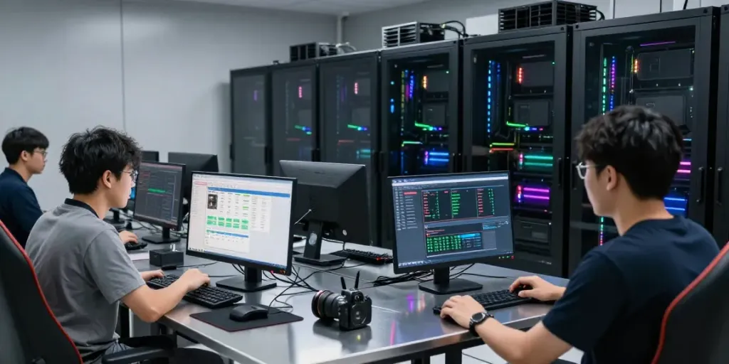 singatoto link showcased in a vibrant online gaming server environment with advanced technology and real-time data monitoring.