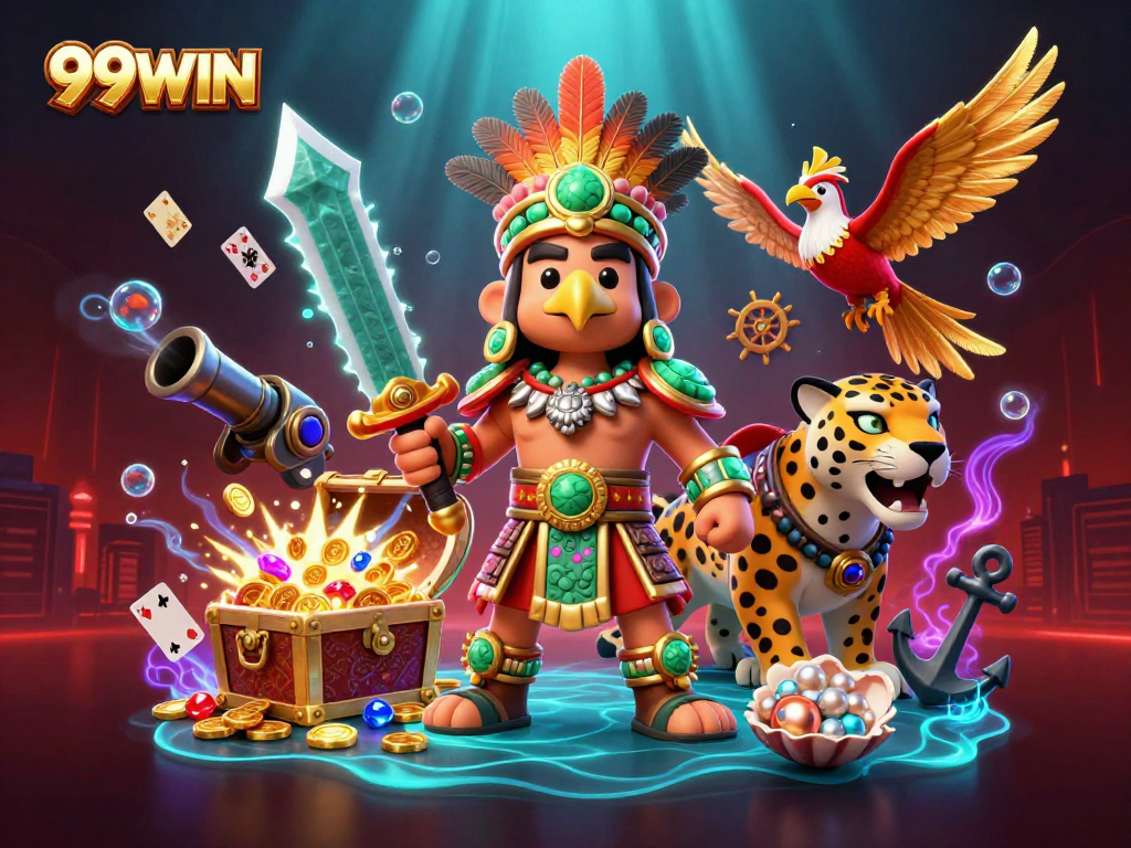 Experience thrilling adventures with 99WIN through vibrant, dynamic scenes in the online casino realm.