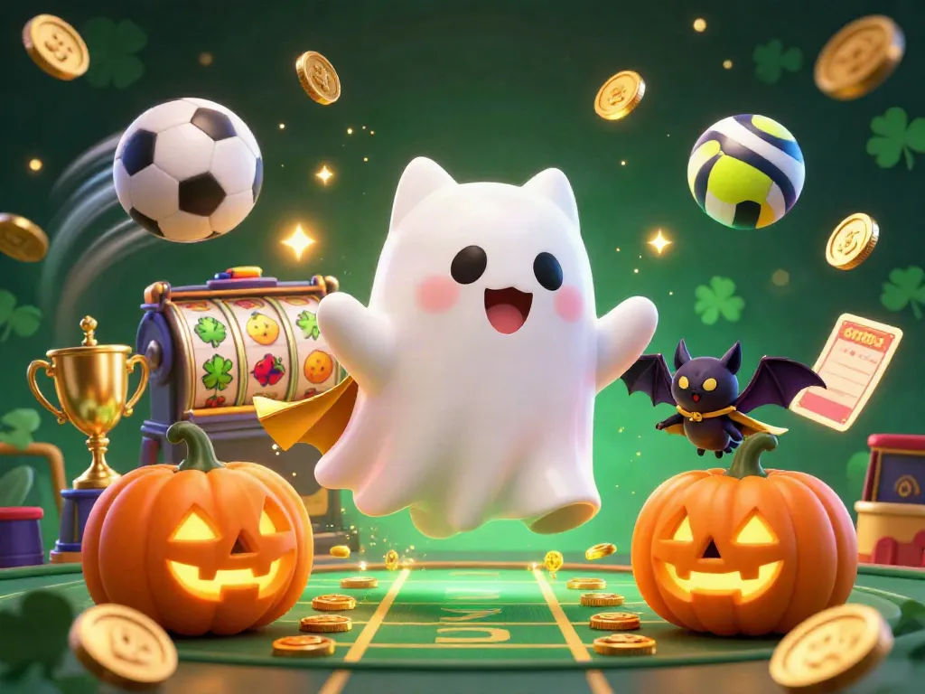 Engage with QQ1221 as the friendly ghost cat and vampire bat bring excitement to the virtual casino world.
