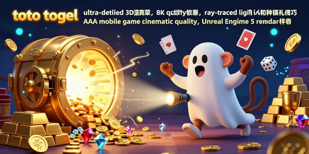 Experience the thrill of toto togel in a haunted casino with a mischievous monkey juggling treasures.