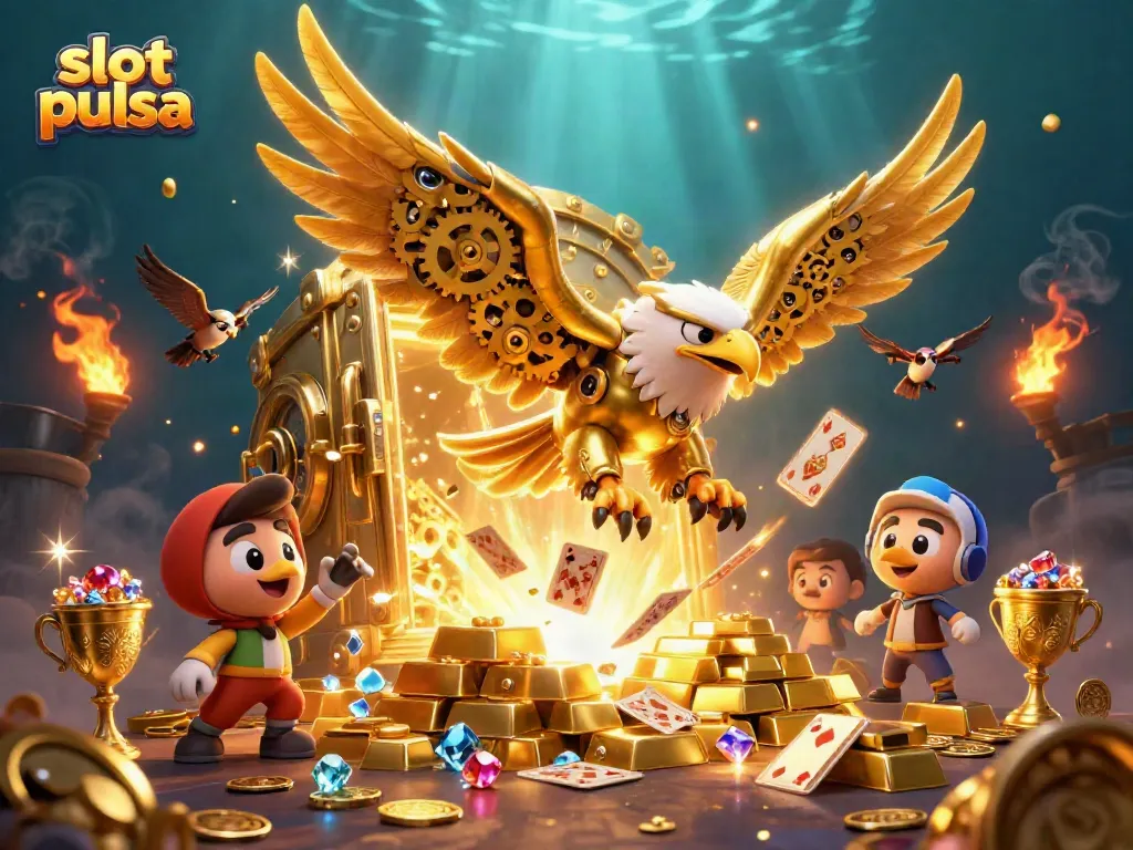 Experience thrilling wins in slot pulsa with golden treasures and 3D eagle adventure.
